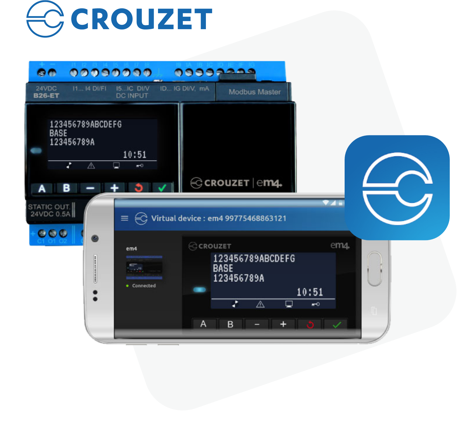 Application de contrôle Crouzet