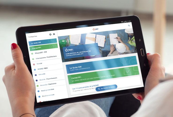 Application GNI EDF tablette