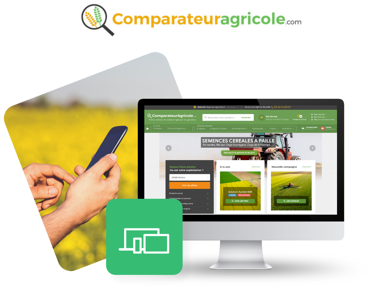 Illustration plateforme comparateur agricole.com